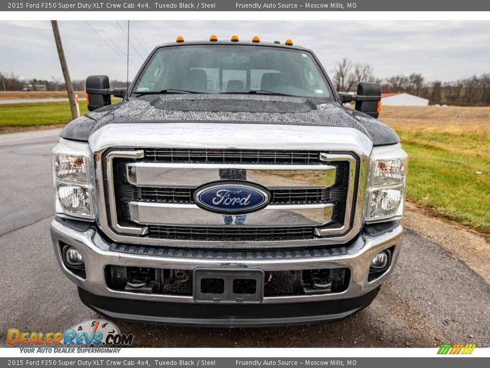 2015 Ford F350 Super Duty XLT Crew Cab 4x4 Tuxedo Black / Steel Photo #9