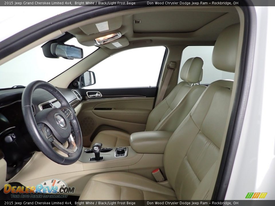 2015 Jeep Grand Cherokee Limited 4x4 Bright White / Black/Light Frost Beige Photo #22