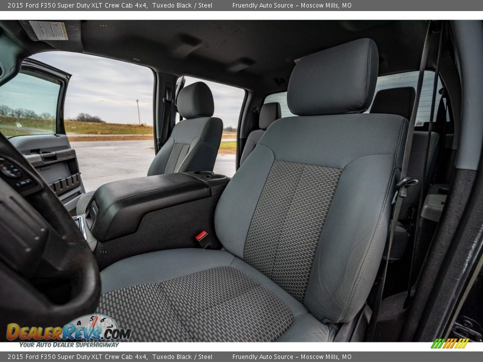 2015 Ford F350 Super Duty XLT Crew Cab 4x4 Tuxedo Black / Steel Photo #17