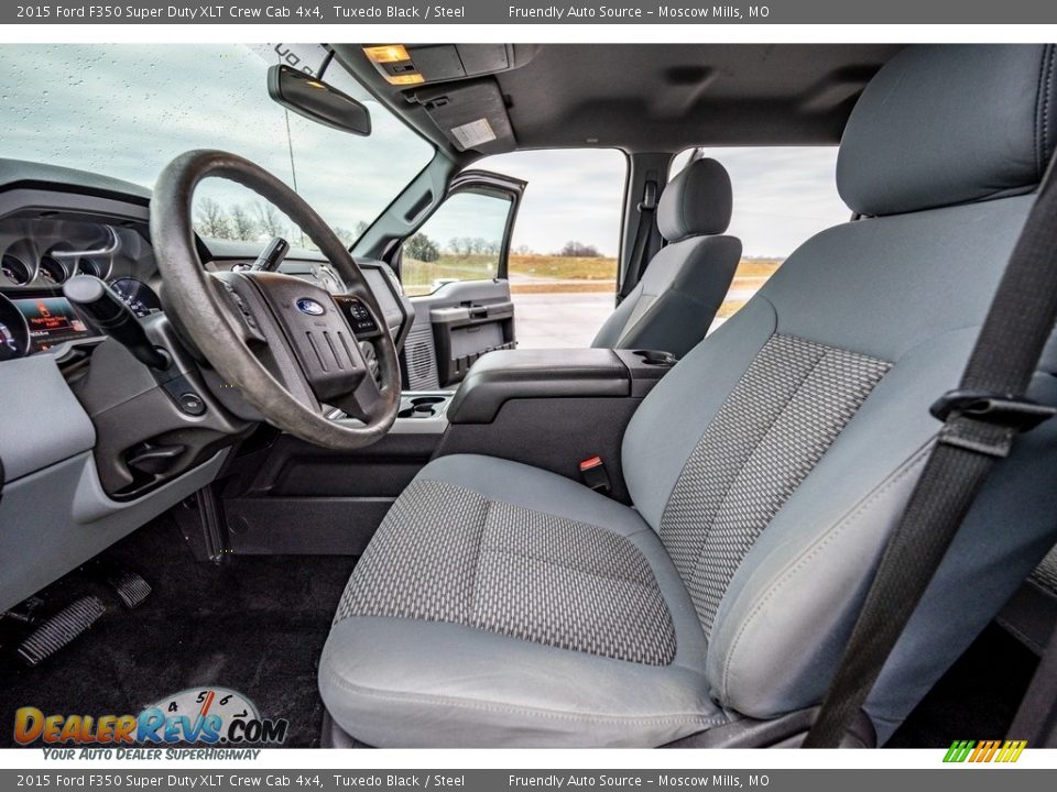 2015 Ford F350 Super Duty XLT Crew Cab 4x4 Tuxedo Black / Steel Photo #18