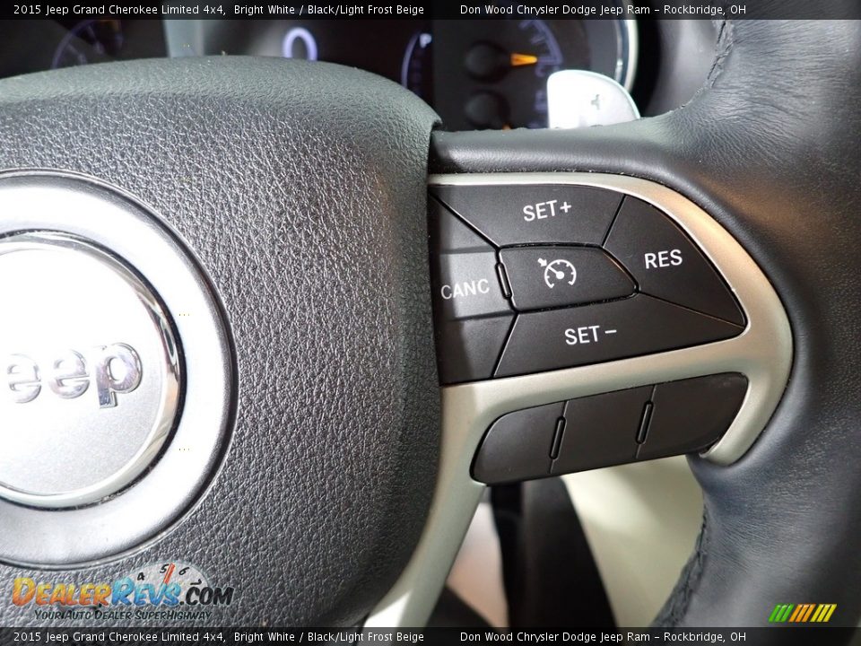 2015 Jeep Grand Cherokee Limited 4x4 Bright White / Black/Light Frost Beige Photo #25