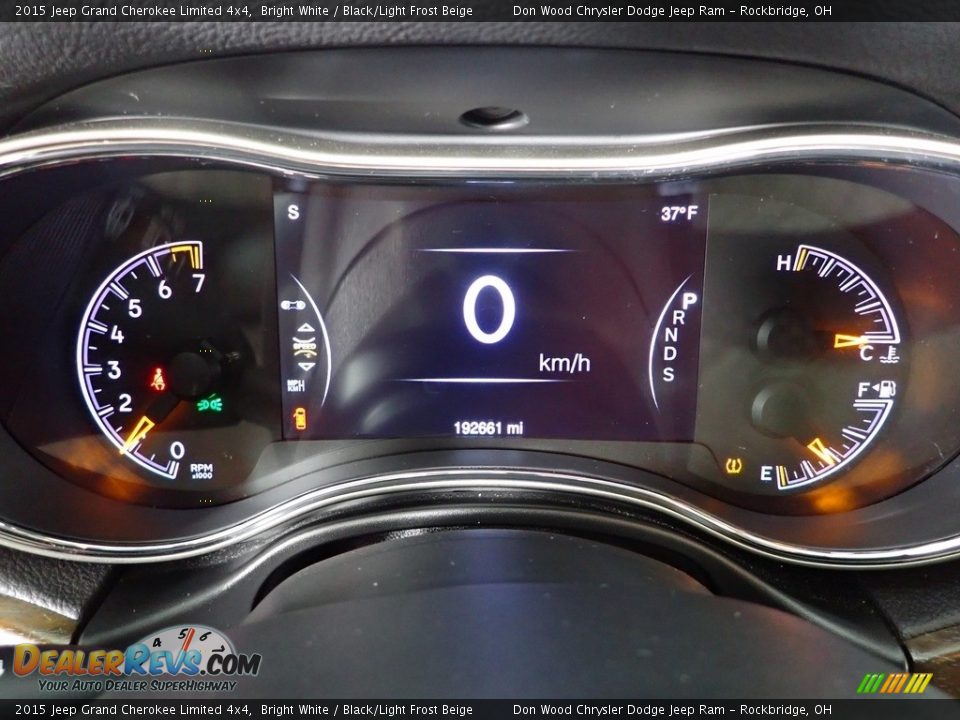 2015 Jeep Grand Cherokee Limited 4x4 Bright White / Black/Light Frost Beige Photo #26