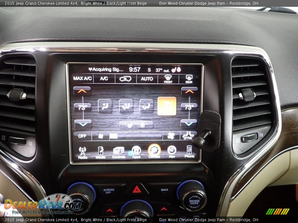 2015 Jeep Grand Cherokee Limited 4x4 Bright White / Black/Light Frost Beige Photo #27