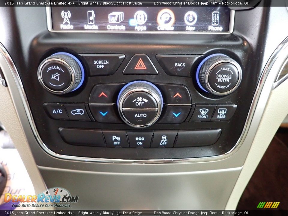 2015 Jeep Grand Cherokee Limited 4x4 Bright White / Black/Light Frost Beige Photo #28