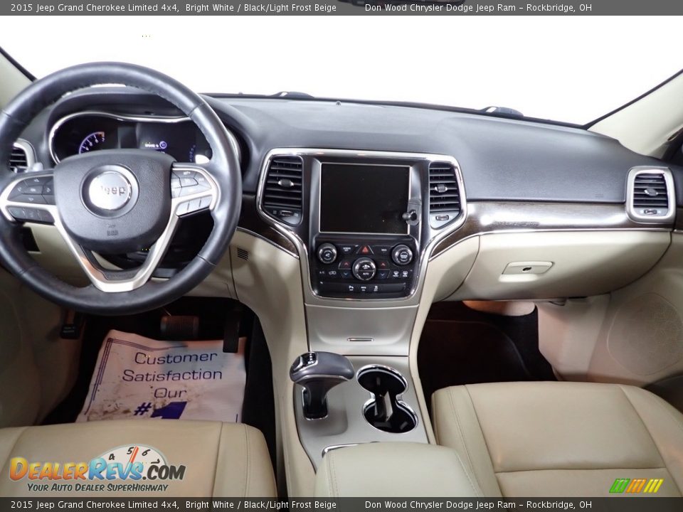 2015 Jeep Grand Cherokee Limited 4x4 Bright White / Black/Light Frost Beige Photo #33