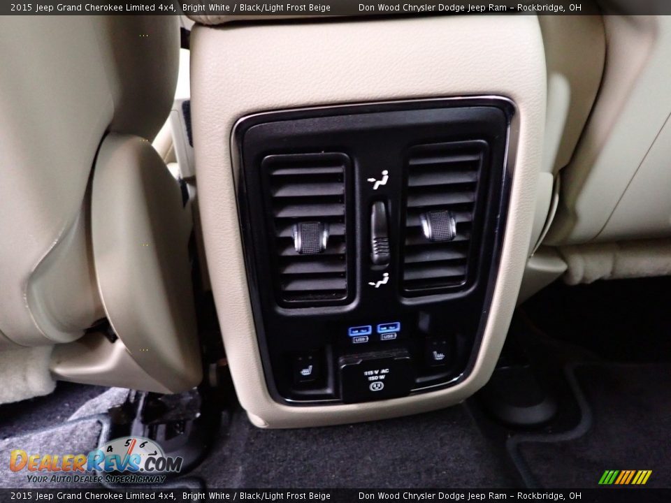 2015 Jeep Grand Cherokee Limited 4x4 Bright White / Black/Light Frost Beige Photo #34