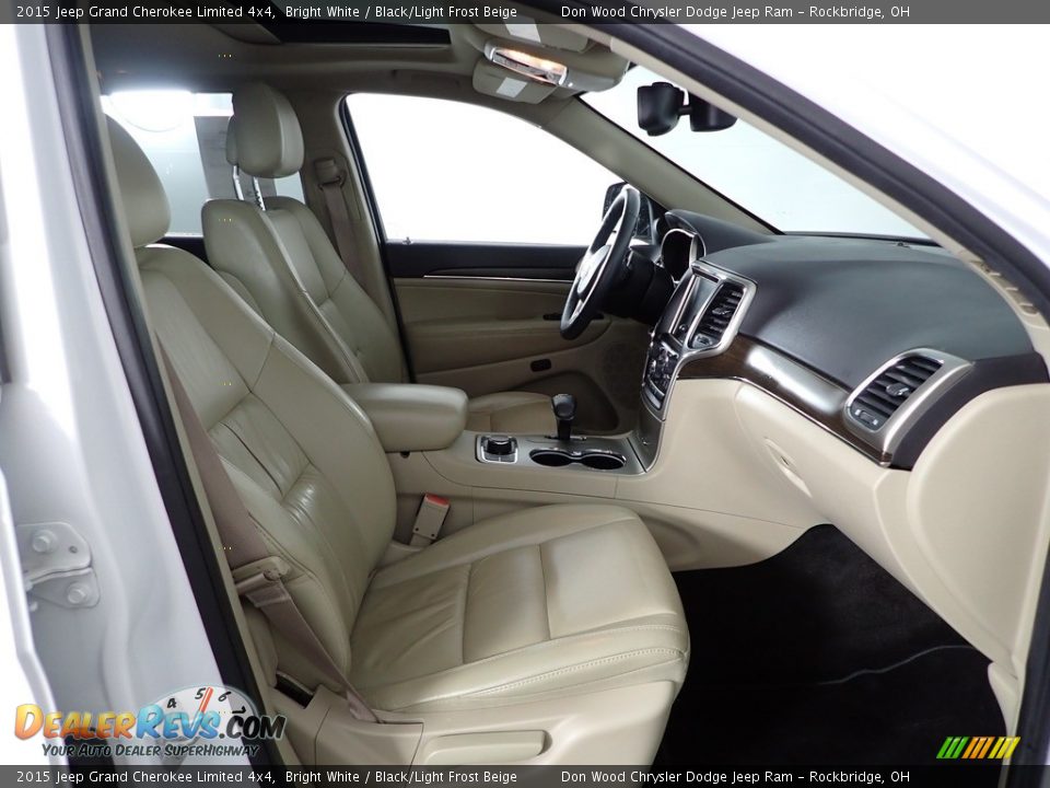 2015 Jeep Grand Cherokee Limited 4x4 Bright White / Black/Light Frost Beige Photo #36