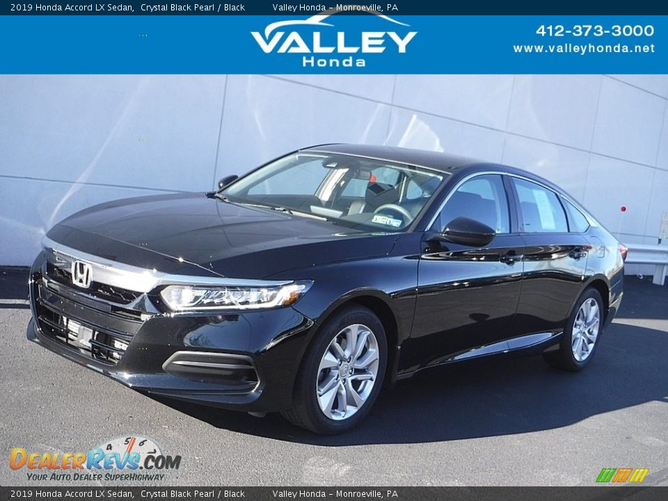 2019 Honda Accord LX Sedan Crystal Black Pearl / Black Photo #1