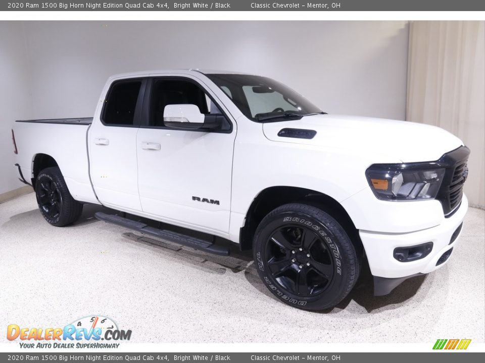 2020 Ram 1500 Big Horn Night Edition Quad Cab 4x4 Bright White / Black Photo #1