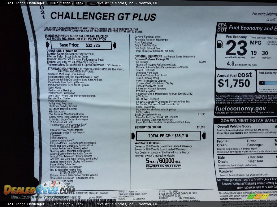2021 Dodge Challenger GT Go Mango / Black Photo #26