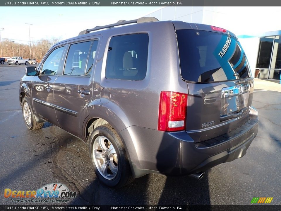 2015 Honda Pilot SE 4WD Modern Steel Metallic / Gray Photo #4