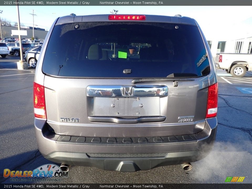 2015 Honda Pilot SE 4WD Modern Steel Metallic / Gray Photo #6