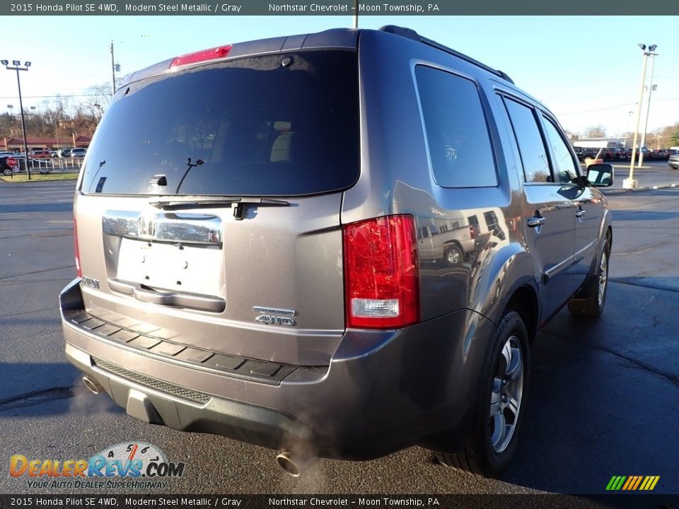 2015 Honda Pilot SE 4WD Modern Steel Metallic / Gray Photo #8