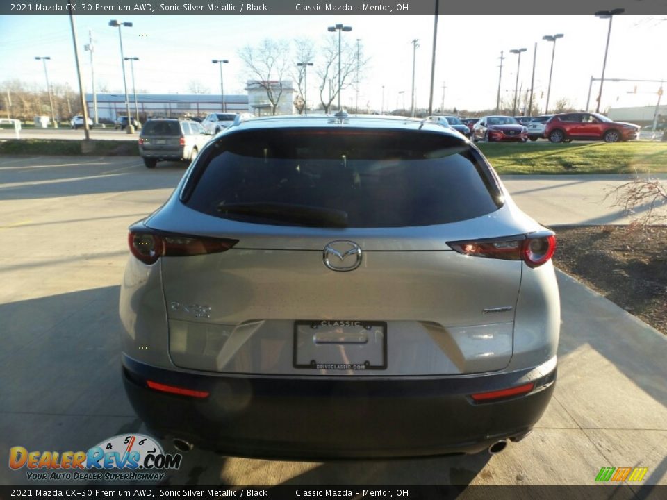 2021 Mazda CX-30 Premium AWD Sonic Silver Metallic / Black Photo #5