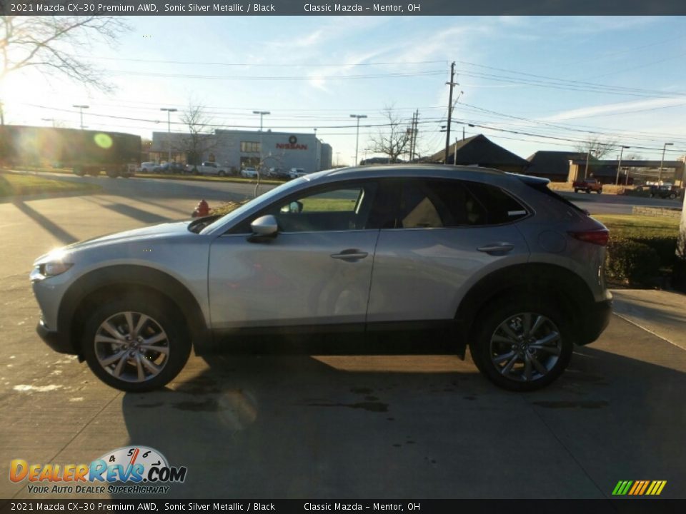 2021 Mazda CX-30 Premium AWD Sonic Silver Metallic / Black Photo #6