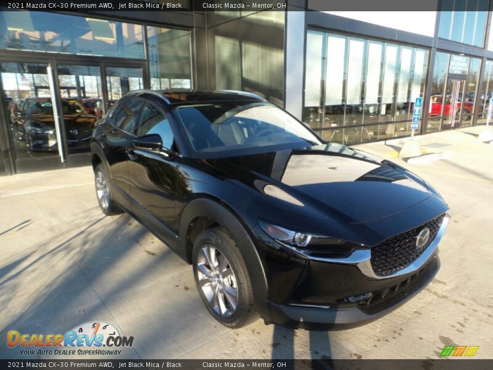 2021 Mazda CX-30 Premium AWD Jet Black Mica / Black Photo #1