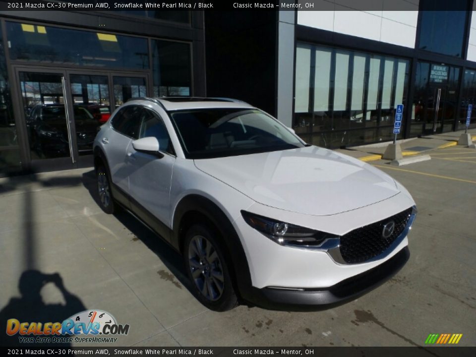 2021 Mazda CX-30 Premium AWD Snowflake White Pearl Mica / Black Photo #1