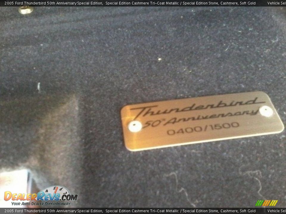 Info Tag of 2005 Ford Thunderbird 50th Anniversary Special Edition Photo #29
