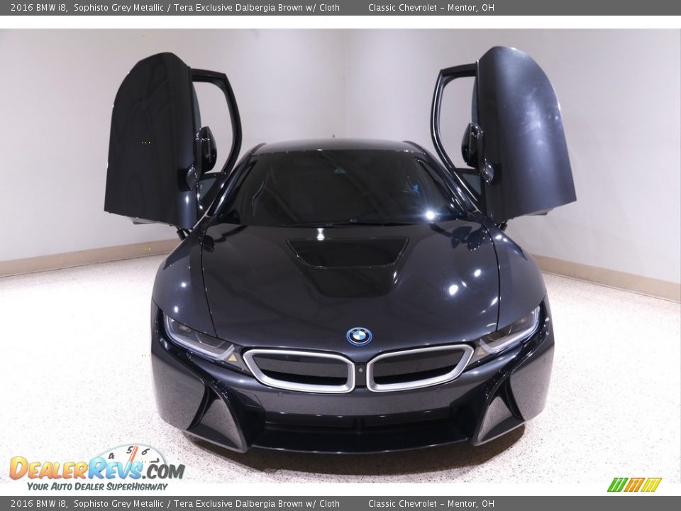 2016 BMW i8 Sophisto Grey Metallic / Tera Exclusive Dalbergia Brown w/ Cloth Photo #3