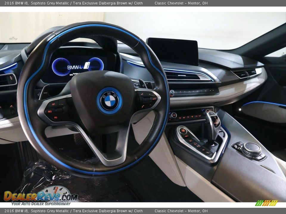 2016 BMW i8 Sophisto Grey Metallic / Tera Exclusive Dalbergia Brown w/ Cloth Photo #8