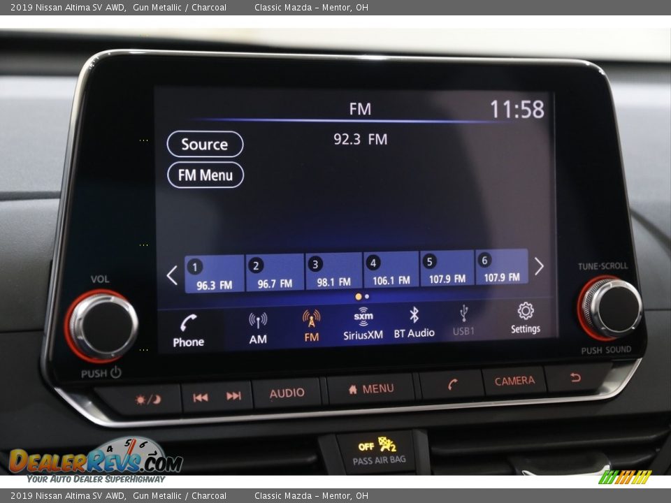 2019 Nissan Altima SV AWD Gun Metallic / Charcoal Photo #10