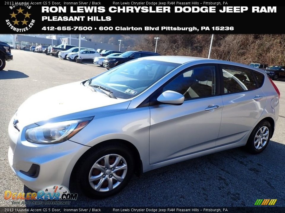 2013 Hyundai Accent GS 5 Door Ironman Silver / Black Photo #1