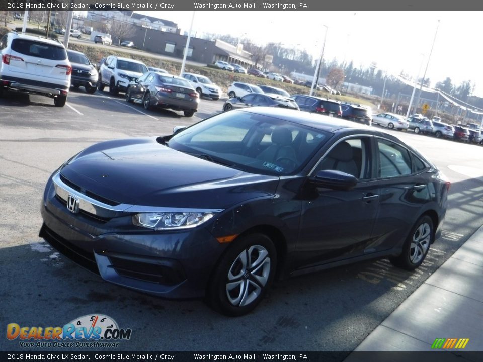 2018 Honda Civic LX Sedan Cosmic Blue Metallic / Gray Photo #5