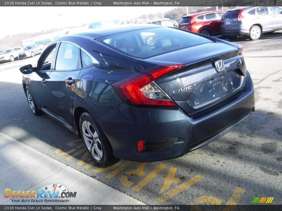 2018 Honda Civic LX Sedan Cosmic Blue Metallic / Gray Photo #8