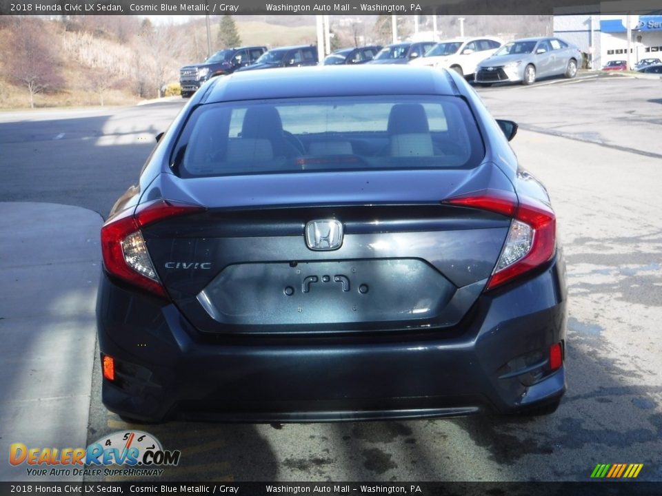 2018 Honda Civic LX Sedan Cosmic Blue Metallic / Gray Photo #9