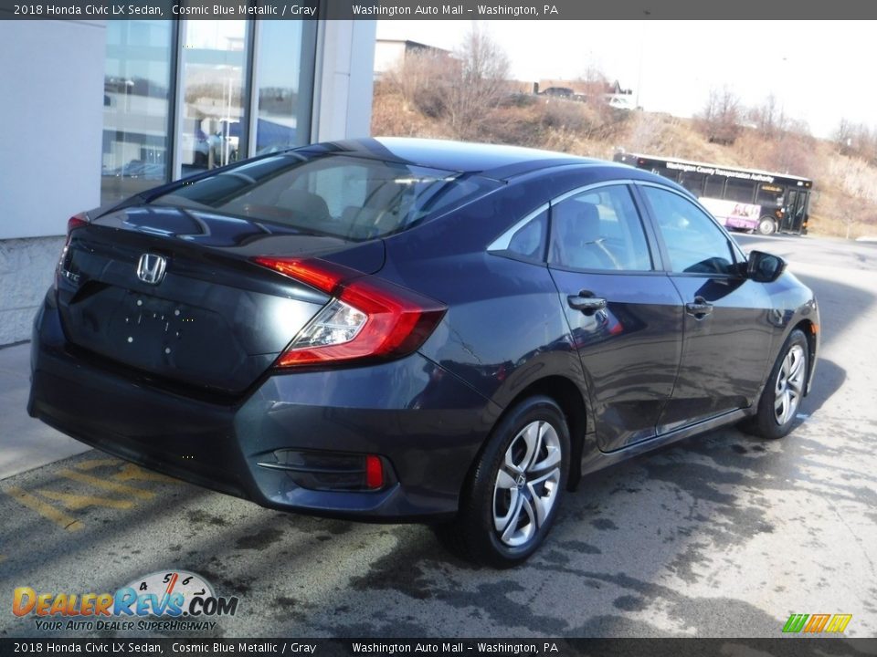 2018 Honda Civic LX Sedan Cosmic Blue Metallic / Gray Photo #10