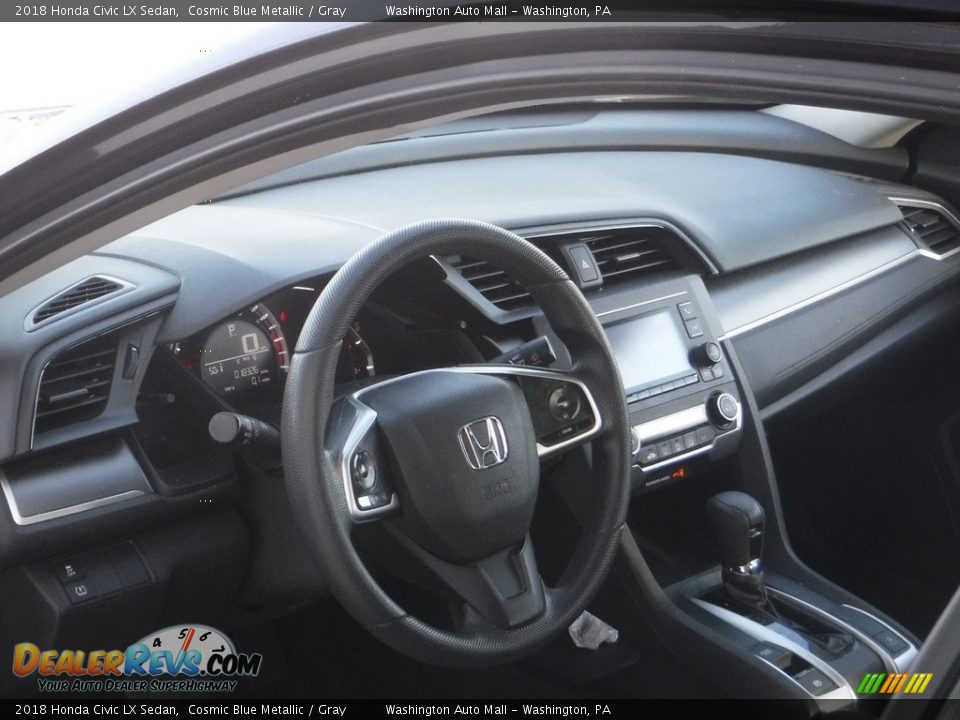 2018 Honda Civic LX Sedan Cosmic Blue Metallic / Gray Photo #11