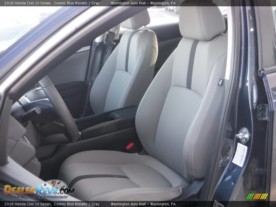 2018 Honda Civic LX Sedan Cosmic Blue Metallic / Gray Photo #12