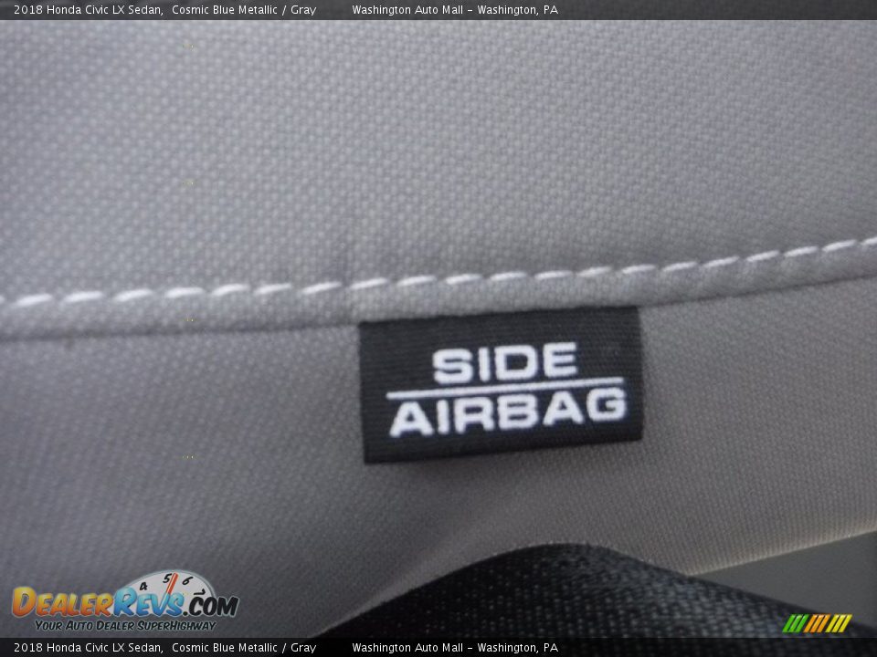 2018 Honda Civic LX Sedan Cosmic Blue Metallic / Gray Photo #13