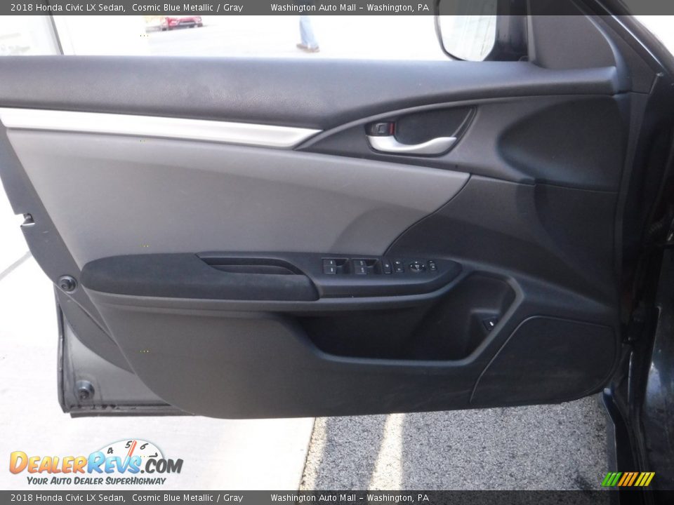2018 Honda Civic LX Sedan Cosmic Blue Metallic / Gray Photo #14
