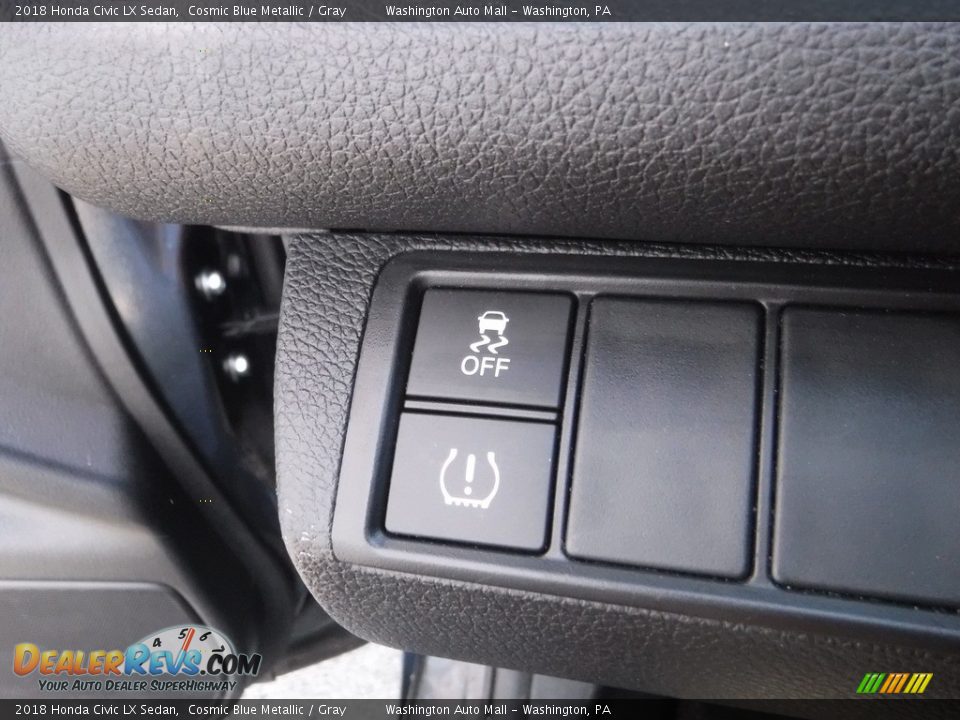 2018 Honda Civic LX Sedan Cosmic Blue Metallic / Gray Photo #15