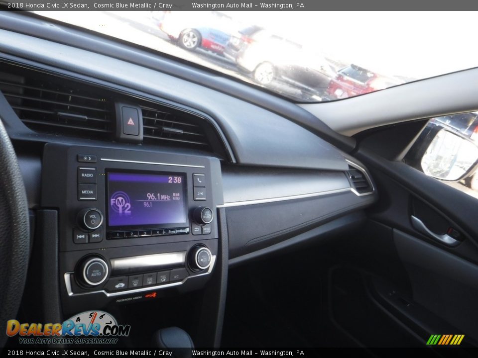 2018 Honda Civic LX Sedan Cosmic Blue Metallic / Gray Photo #16