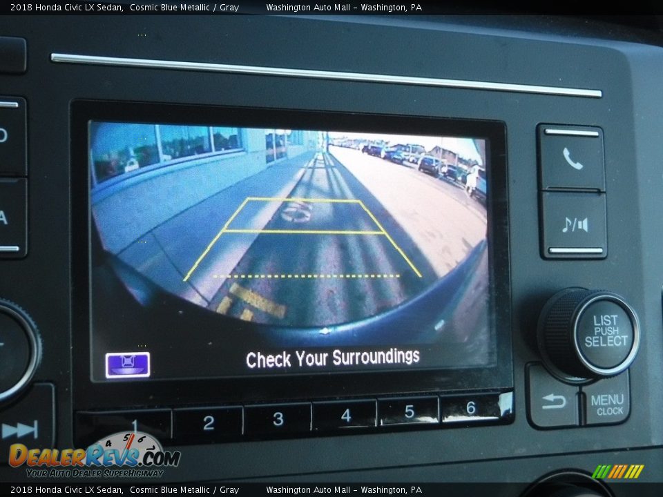 2018 Honda Civic LX Sedan Cosmic Blue Metallic / Gray Photo #17