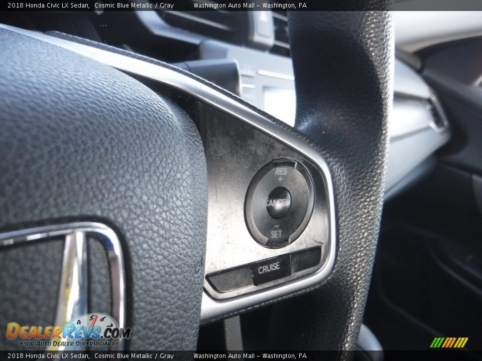 2018 Honda Civic LX Sedan Cosmic Blue Metallic / Gray Photo #21