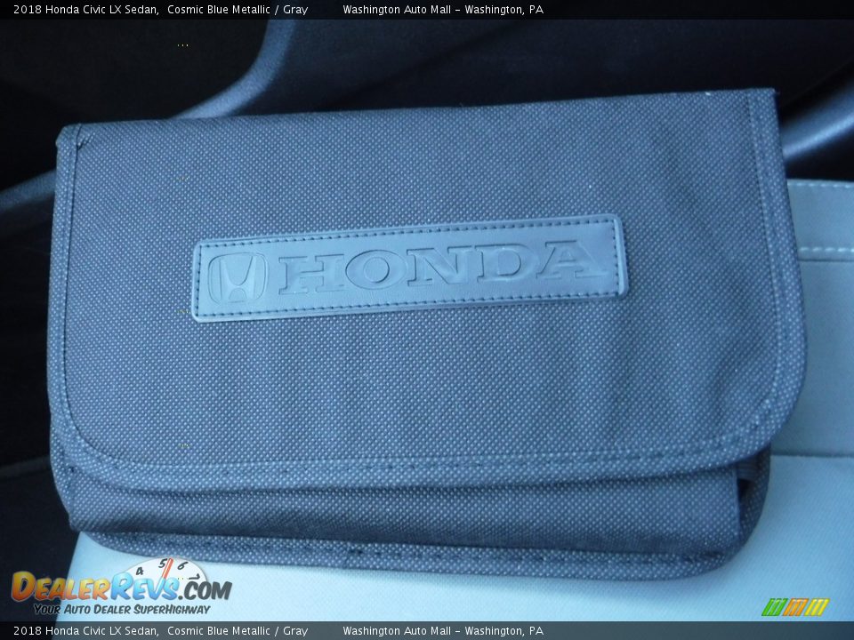 2018 Honda Civic LX Sedan Cosmic Blue Metallic / Gray Photo #25