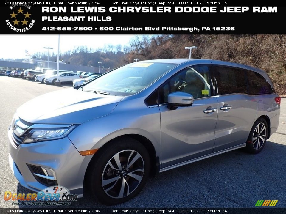 2018 Honda Odyssey Elite Lunar Silver Metallic / Gray Photo #1