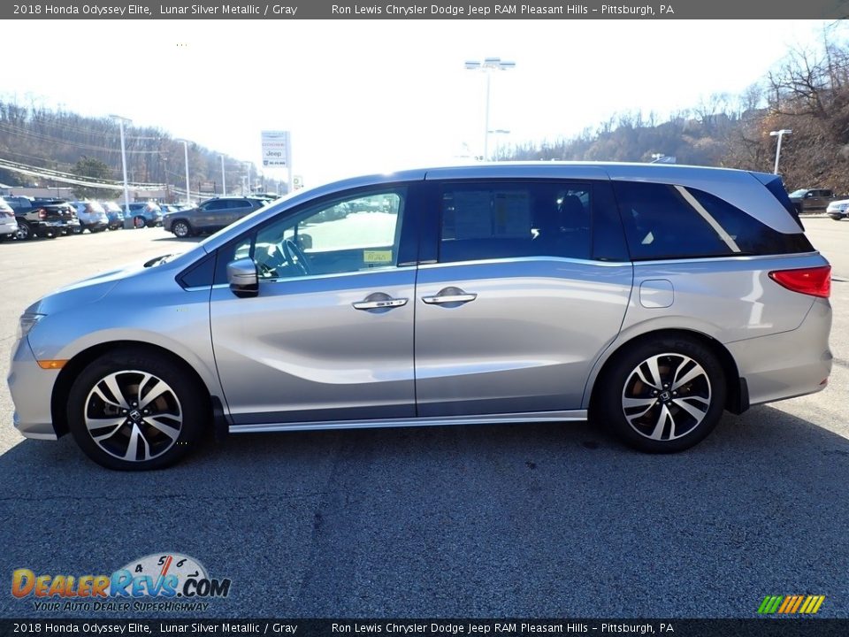 2018 Honda Odyssey Elite Lunar Silver Metallic / Gray Photo #2