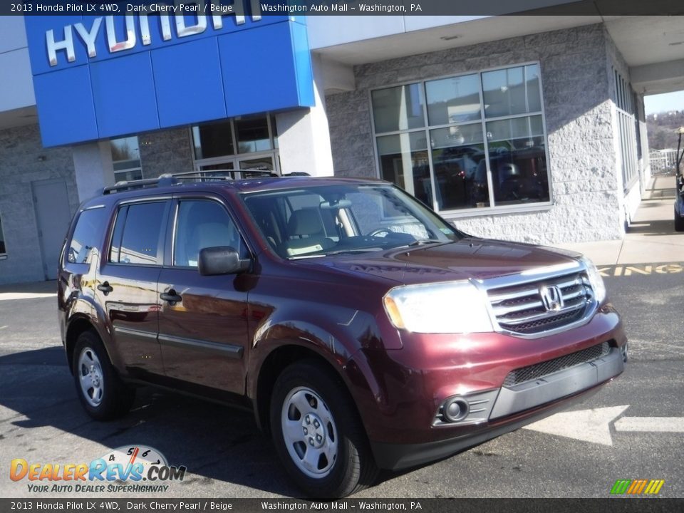 2013 Honda Pilot LX 4WD Dark Cherry Pearl / Beige Photo #1