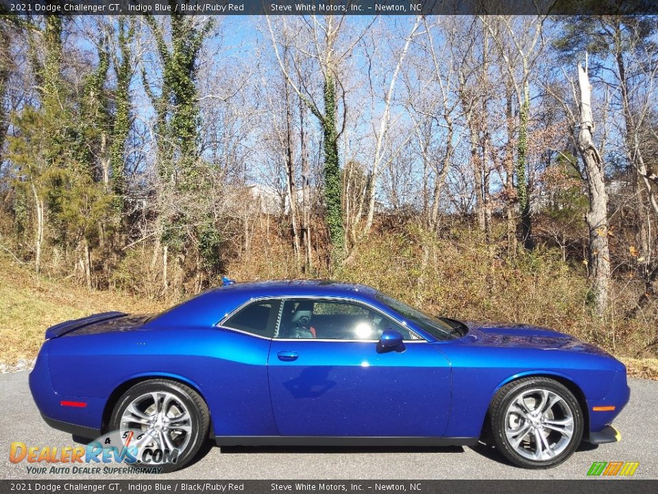 2021 Dodge Challenger GT Indigo Blue / Black/Ruby Red Photo #5