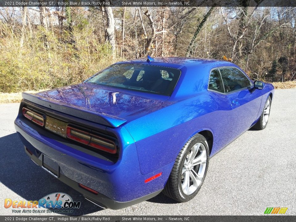 2021 Dodge Challenger GT Indigo Blue / Black/Ruby Red Photo #6