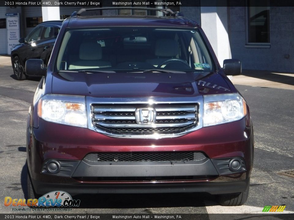 2013 Honda Pilot LX 4WD Dark Cherry Pearl / Beige Photo #5