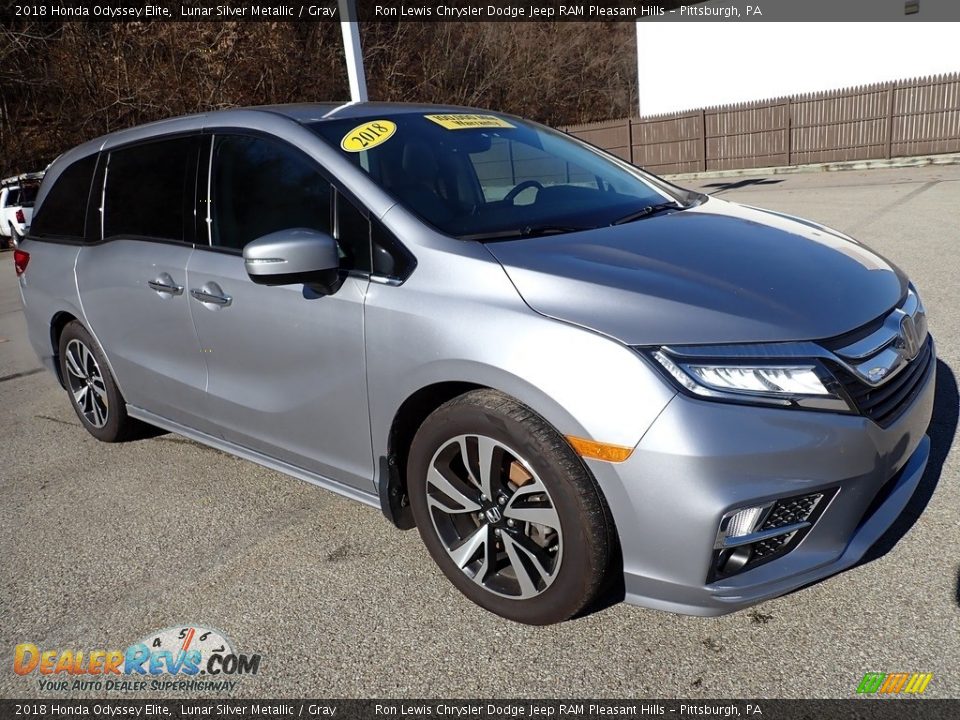 2018 Honda Odyssey Elite Lunar Silver Metallic / Gray Photo #8