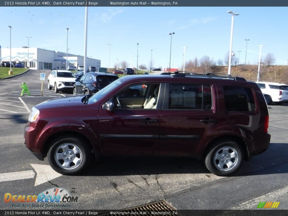 2013 Honda Pilot LX 4WD Dark Cherry Pearl / Beige Photo #7