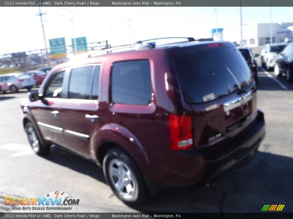 2013 Honda Pilot LX 4WD Dark Cherry Pearl / Beige Photo #8