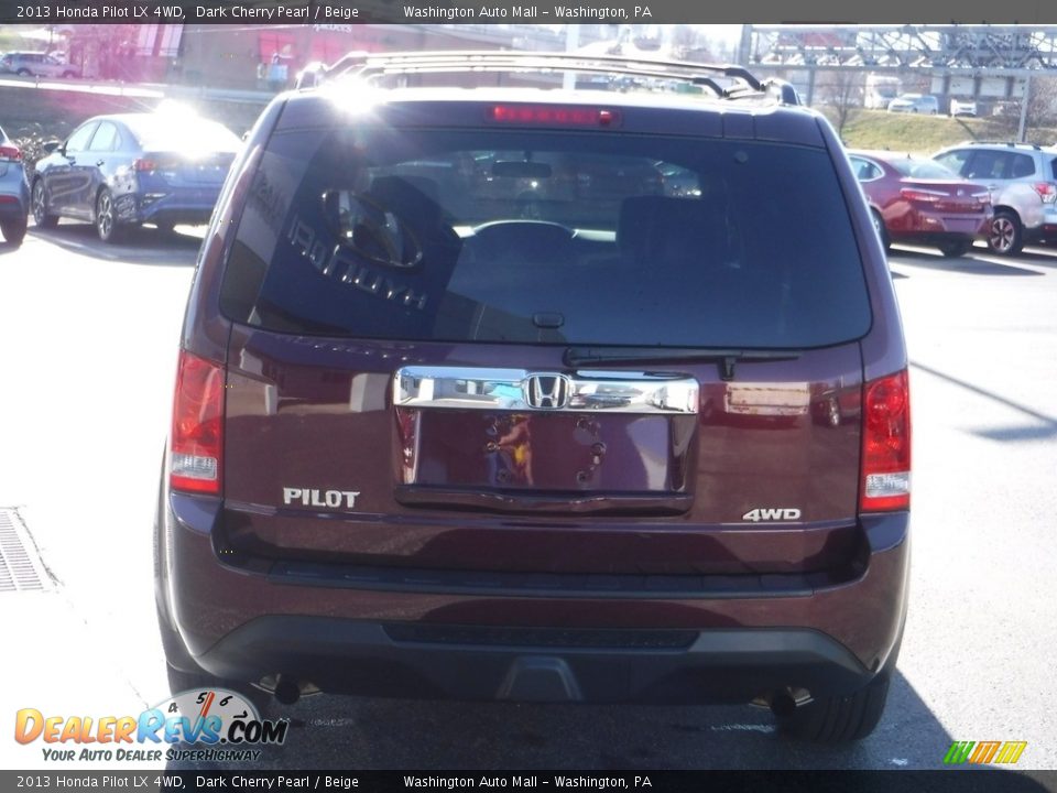 2013 Honda Pilot LX 4WD Dark Cherry Pearl / Beige Photo #9