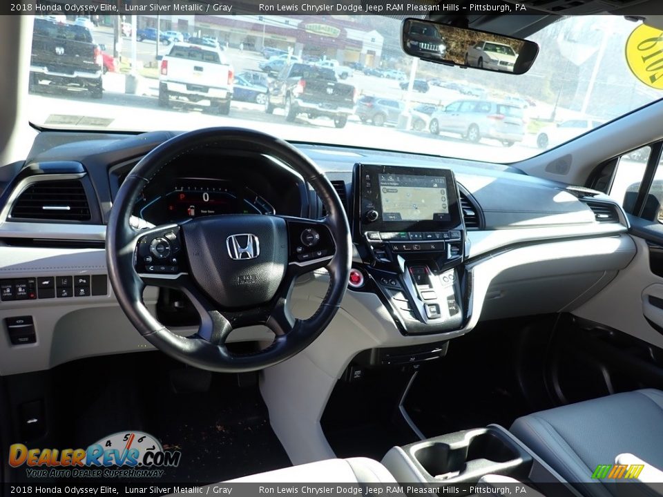 2018 Honda Odyssey Elite Lunar Silver Metallic / Gray Photo #13